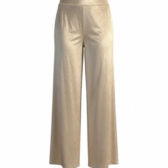 Christian Lacroix Velvet Cream Wide-Leg Pants - Picture 2 of 9